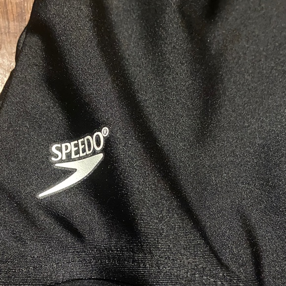 Speedo Women's Black with Pink and Blue Striped swimsuit - Picture 2 of 5